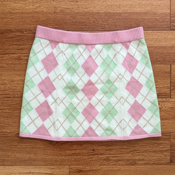 ARGYLE KNIT MINI SKIRT - Picture 5 of 6